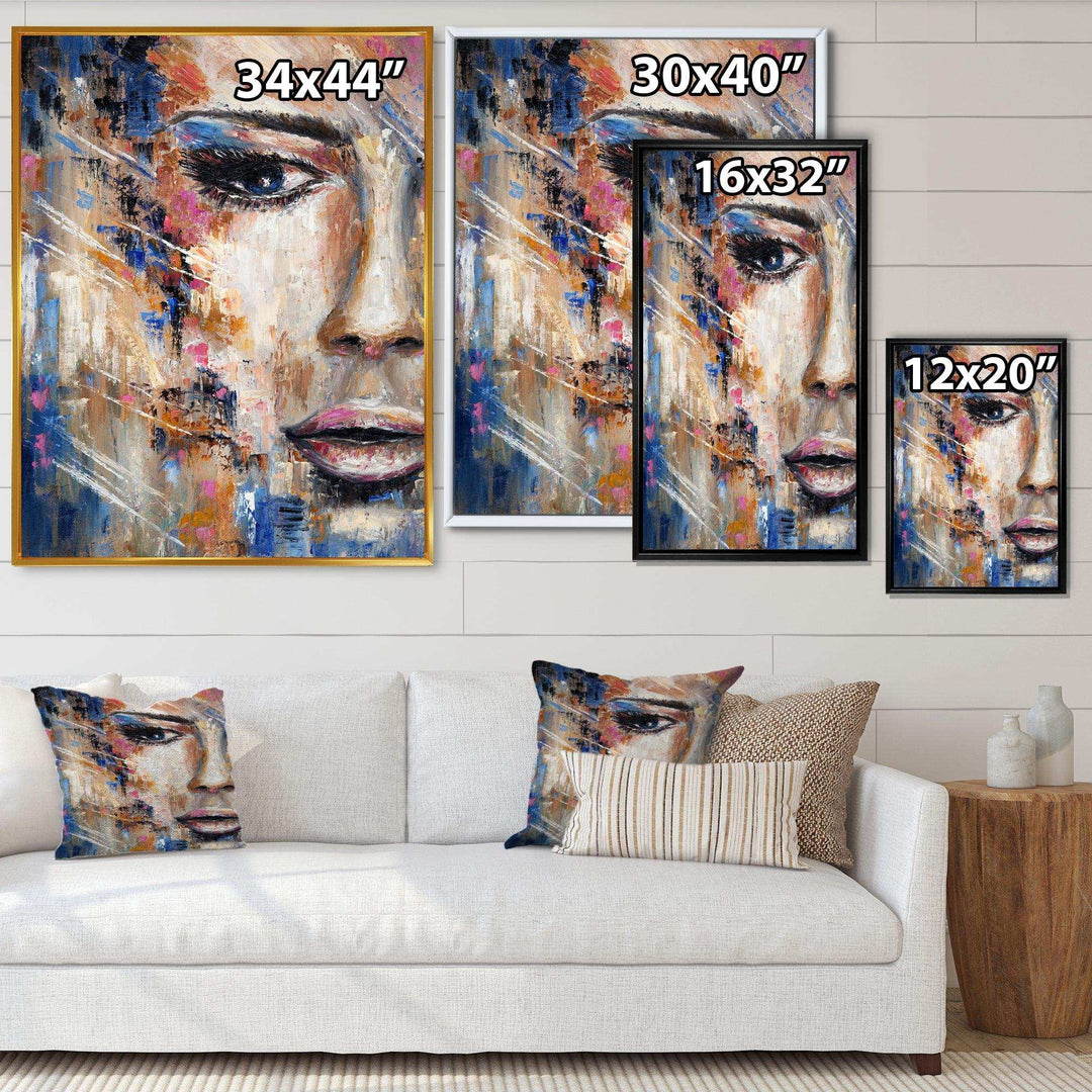 Portrait Of A Young Woman IV - Modern Canvas Wall Art