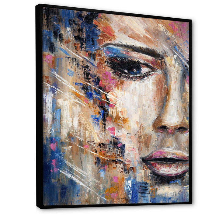Portrait Of A Young Woman IV - Modern Canvas Wall Art