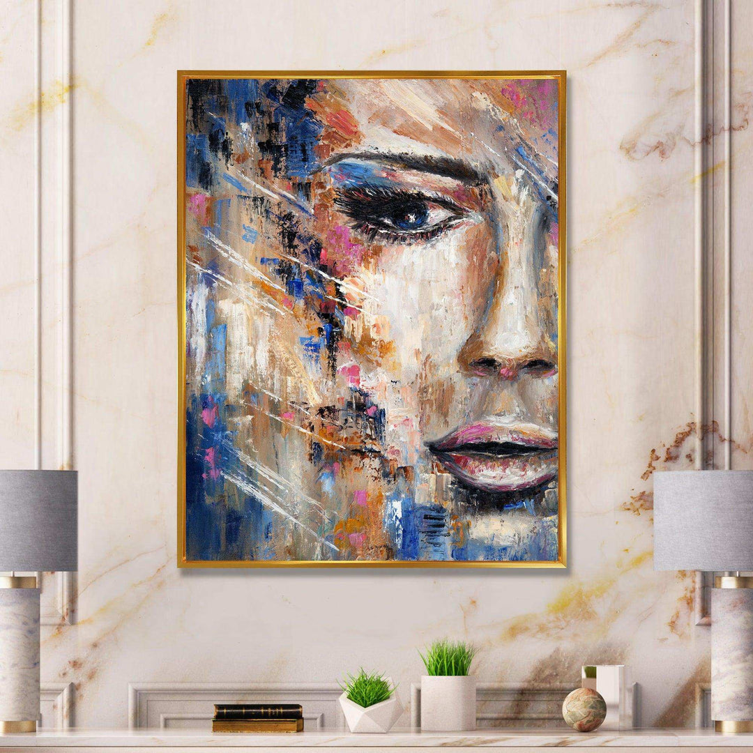 Portrait Of A Young Woman IV - Modern Canvas Wall Art