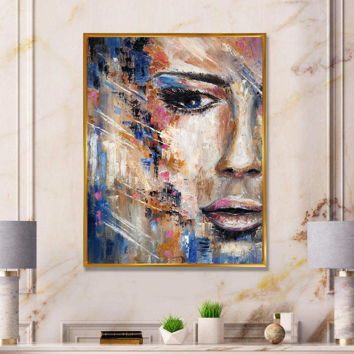 Portrait Of A Young Woman IV - Modern Canvas Wall Art