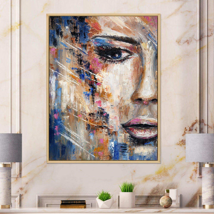Portrait Of A Young Woman IV - Modern Canvas Wall Art