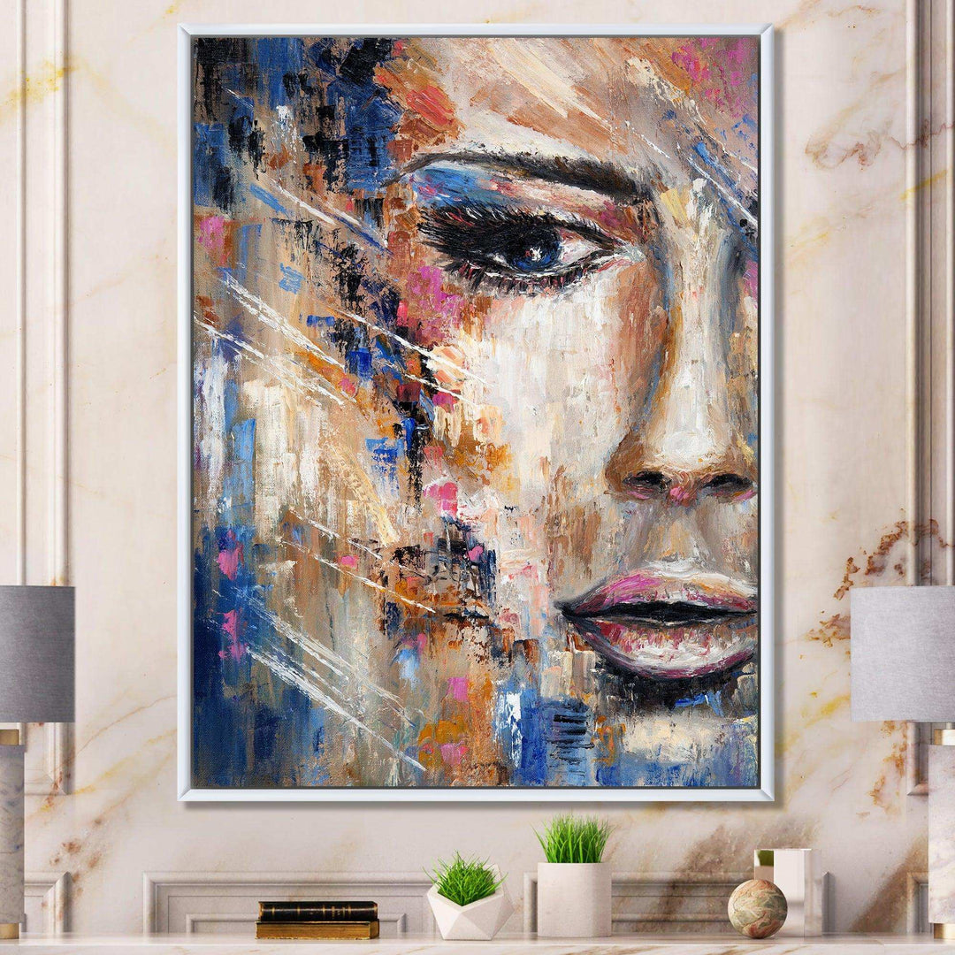 Portrait Of A Young Woman IV - Modern Canvas Wall Art
