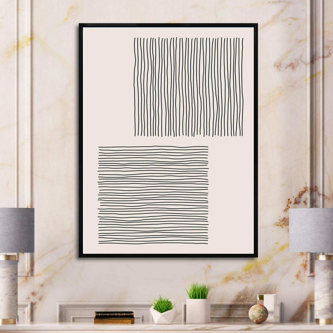 Minimal Geometric Compostions Of Elementary Forms XX - Modern Bedroom Wall Art