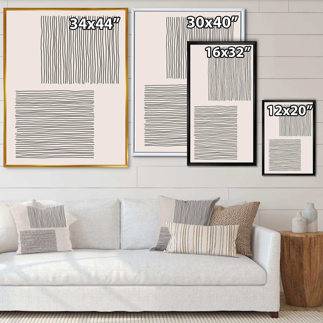 Minimal Geometric Compostions Of Elementary Forms XX - Modern Bedroom Wall Art