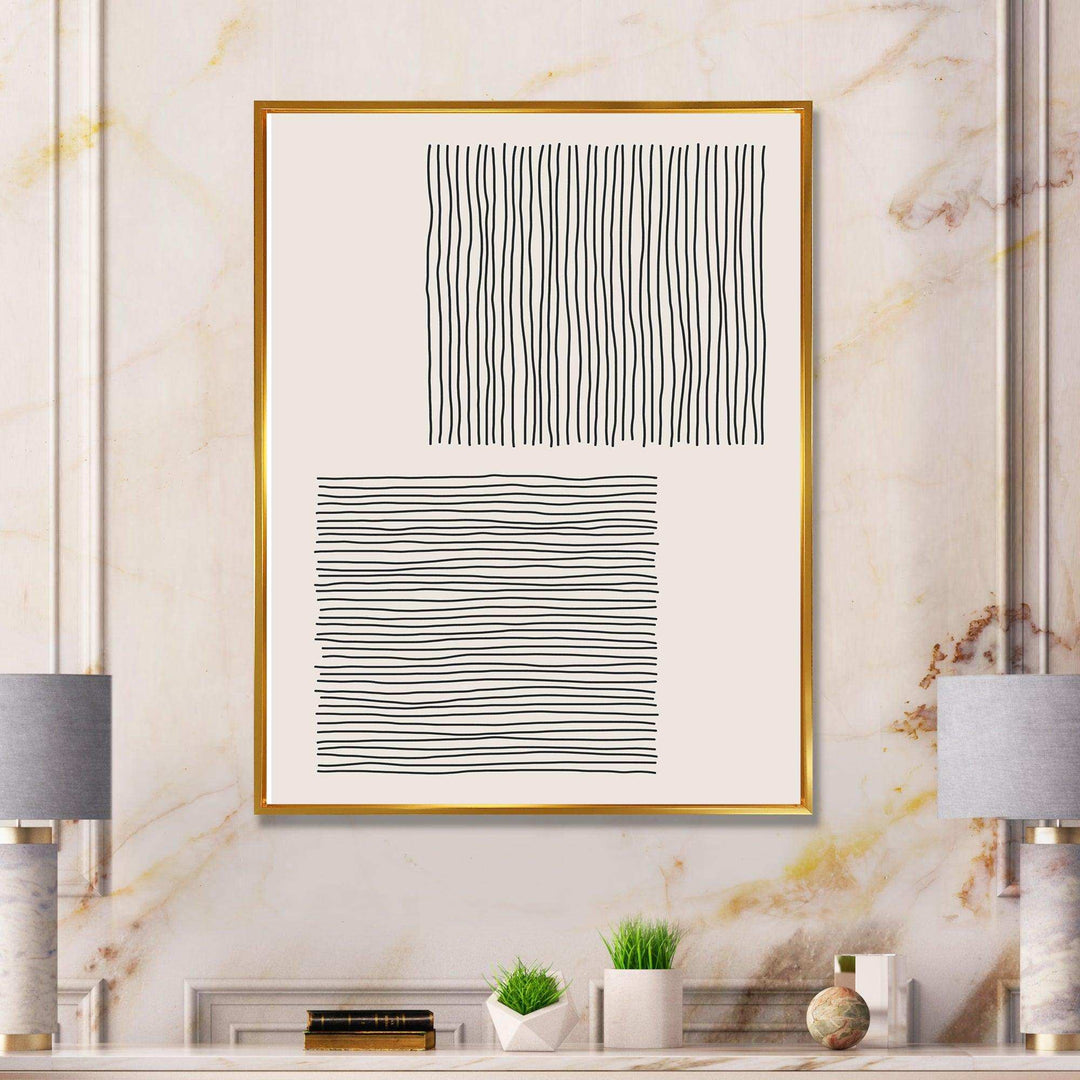 Minimal Geometric Compostions Of Elementary Forms XX - Modern Bedroom Wall Art