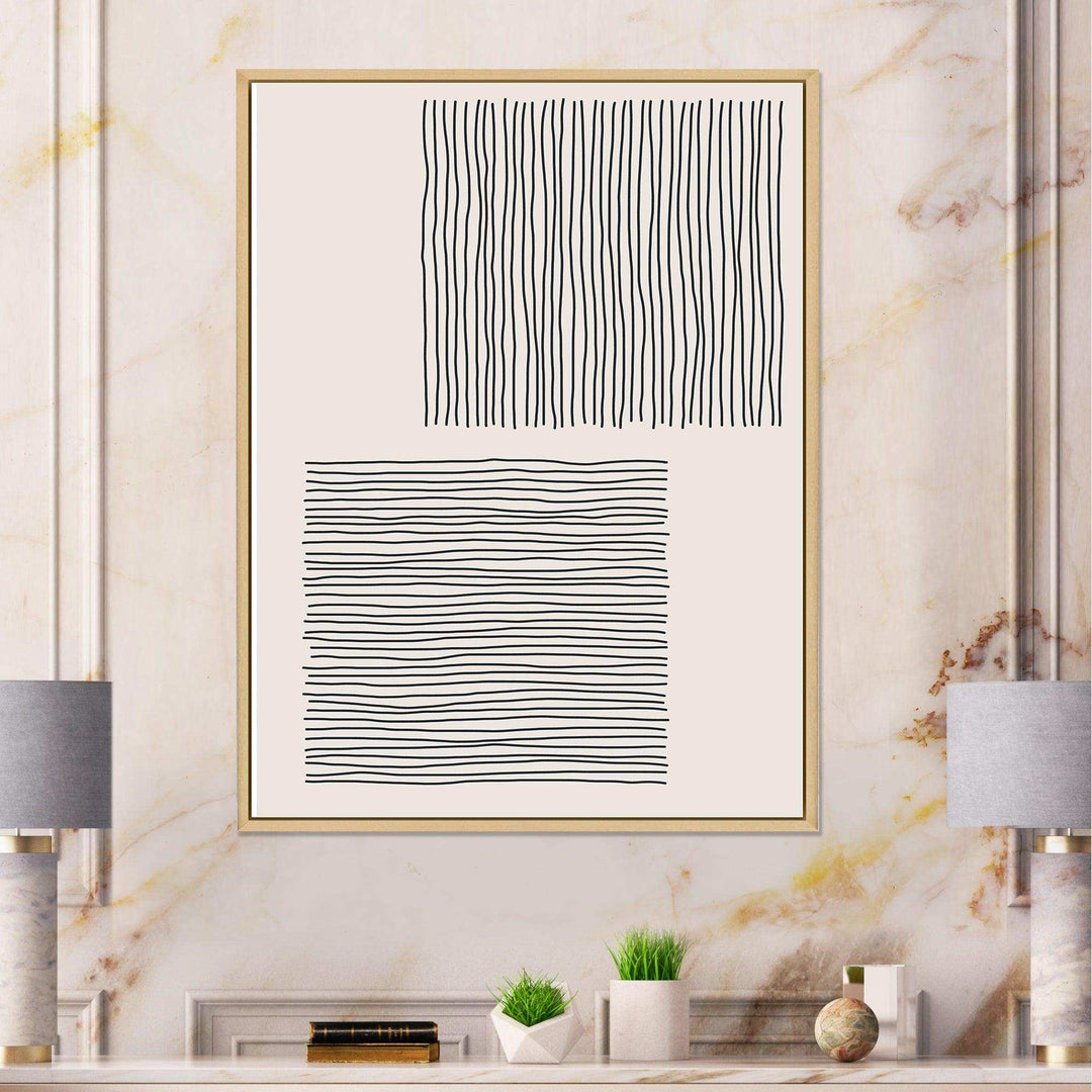 Minimal Geometric Compostions Of Elementary Forms XX - Modern Bedroom Wall Art