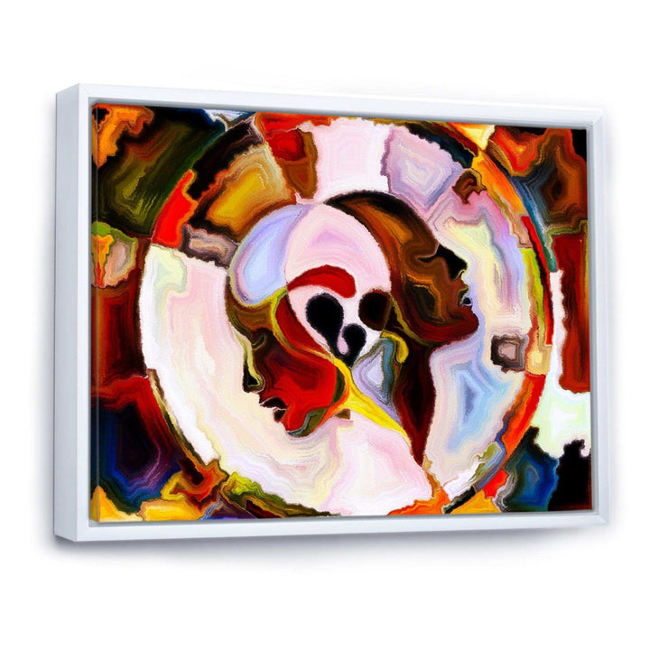 Union Of Male And Female Faces III - Modern Canvas Wall Art