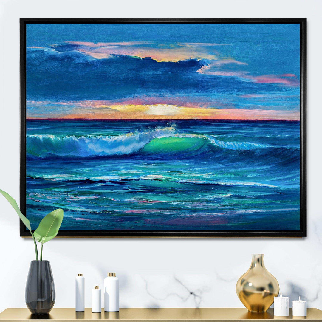 Sunshine Reflecting Throug Braking Waves IX