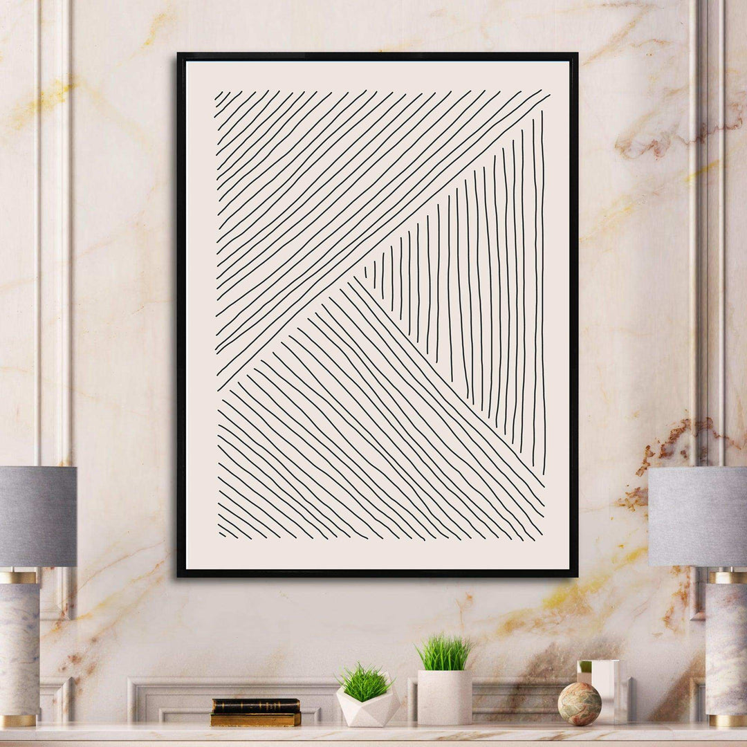 Minimal Geometric Lines II - Modern Bedroom Wall Art