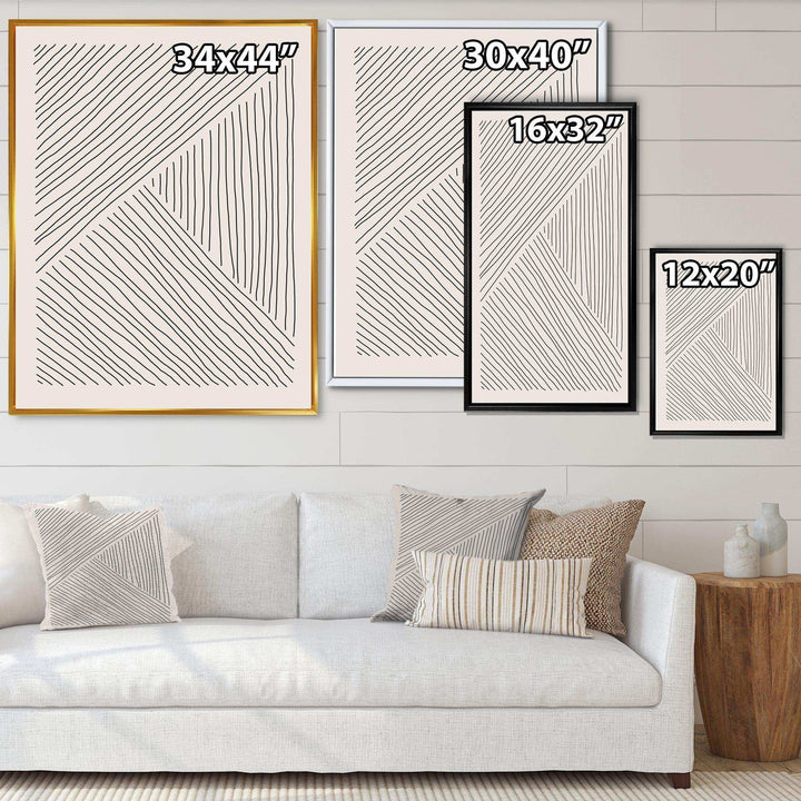 Minimal Geometric Lines II - Modern Bedroom Wall Art