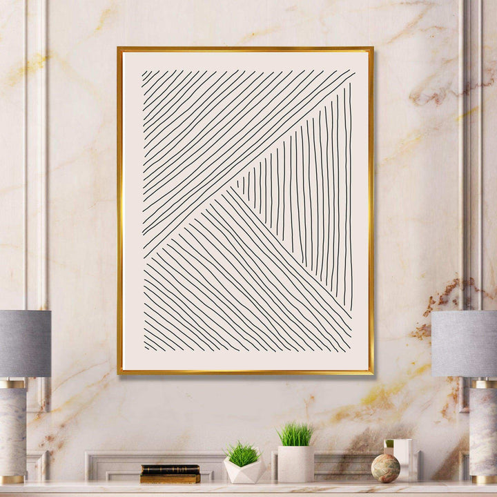 Minimal Geometric Lines II - Modern Bedroom Wall Art