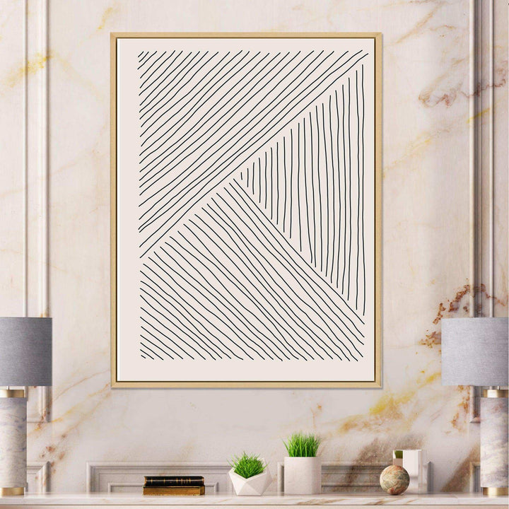 Minimal Geometric Lines II - Modern Bedroom Wall Art
