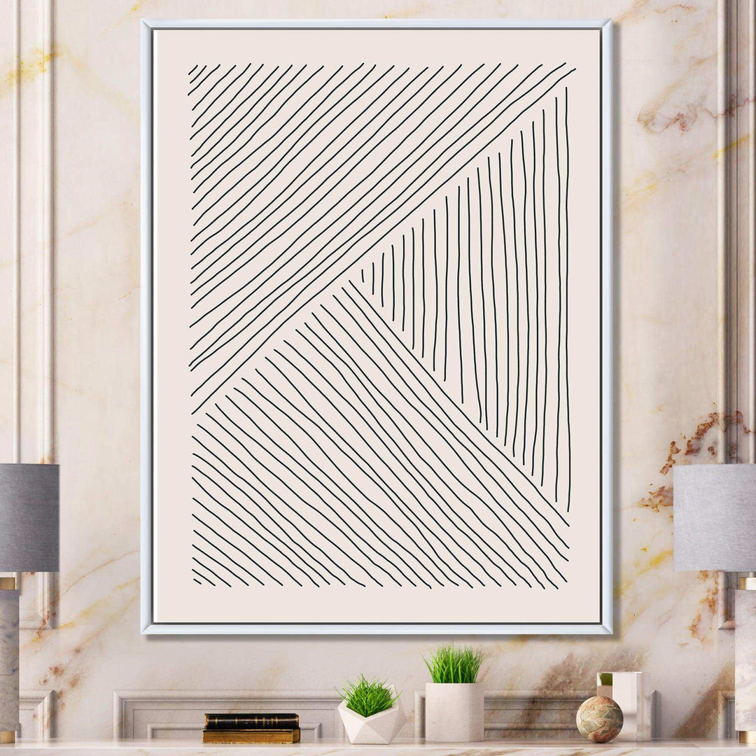 Minimal Geometric Lines II - Modern Bedroom Wall Art