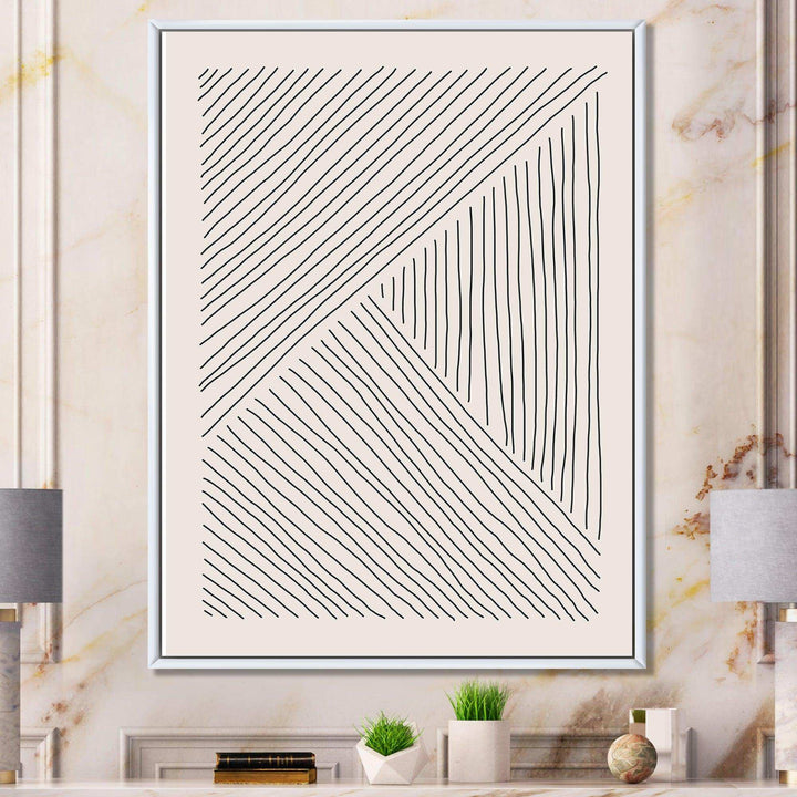 Minimal Geometric Lines II - Modern Bedroom Wall Art