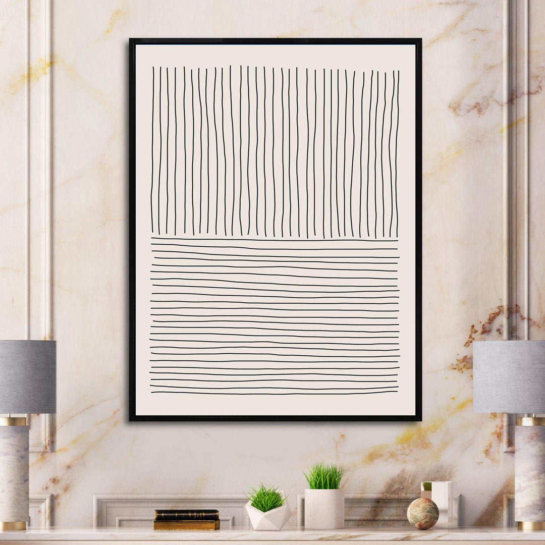 Minimal Geometric Lines III - Modern Bedroom Wall Art