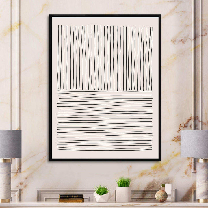 Minimal Geometric Lines III - Modern Bedroom Wall Art