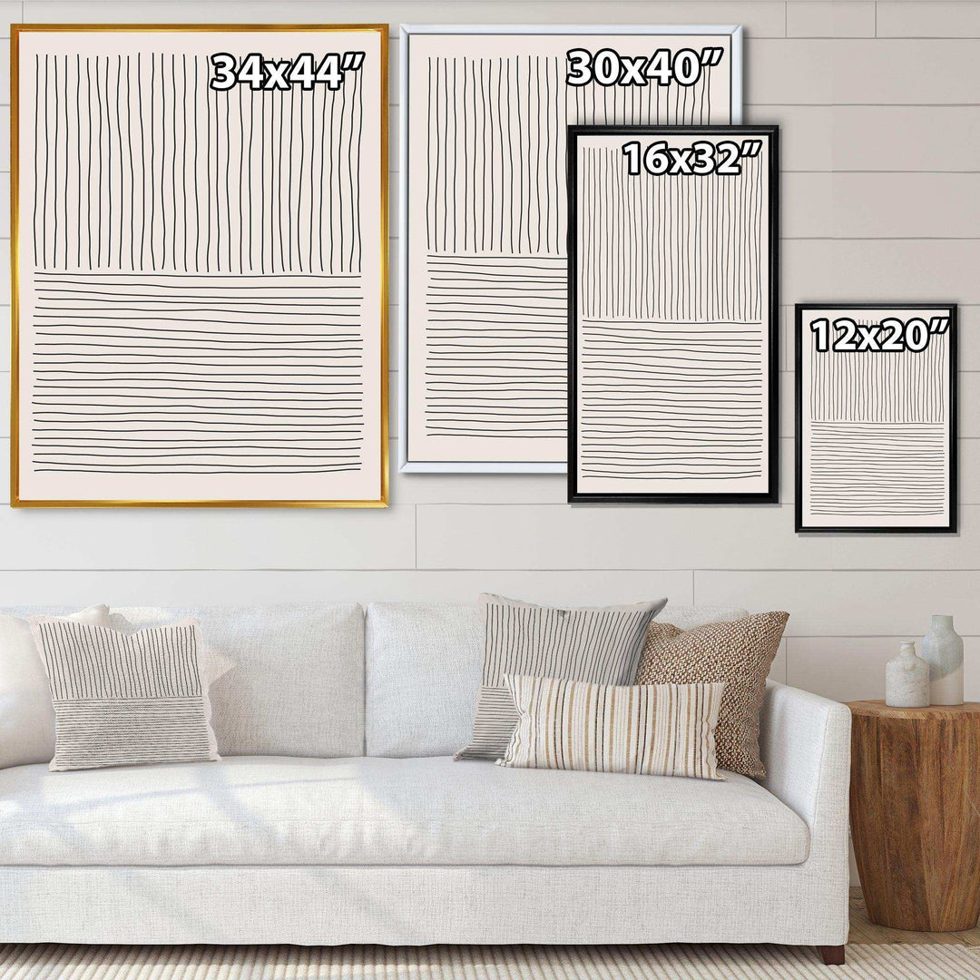 Minimal Geometric Lines III - Modern Bedroom Wall Art