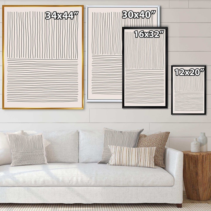 Minimal Geometric Lines III - Modern Bedroom Wall Art