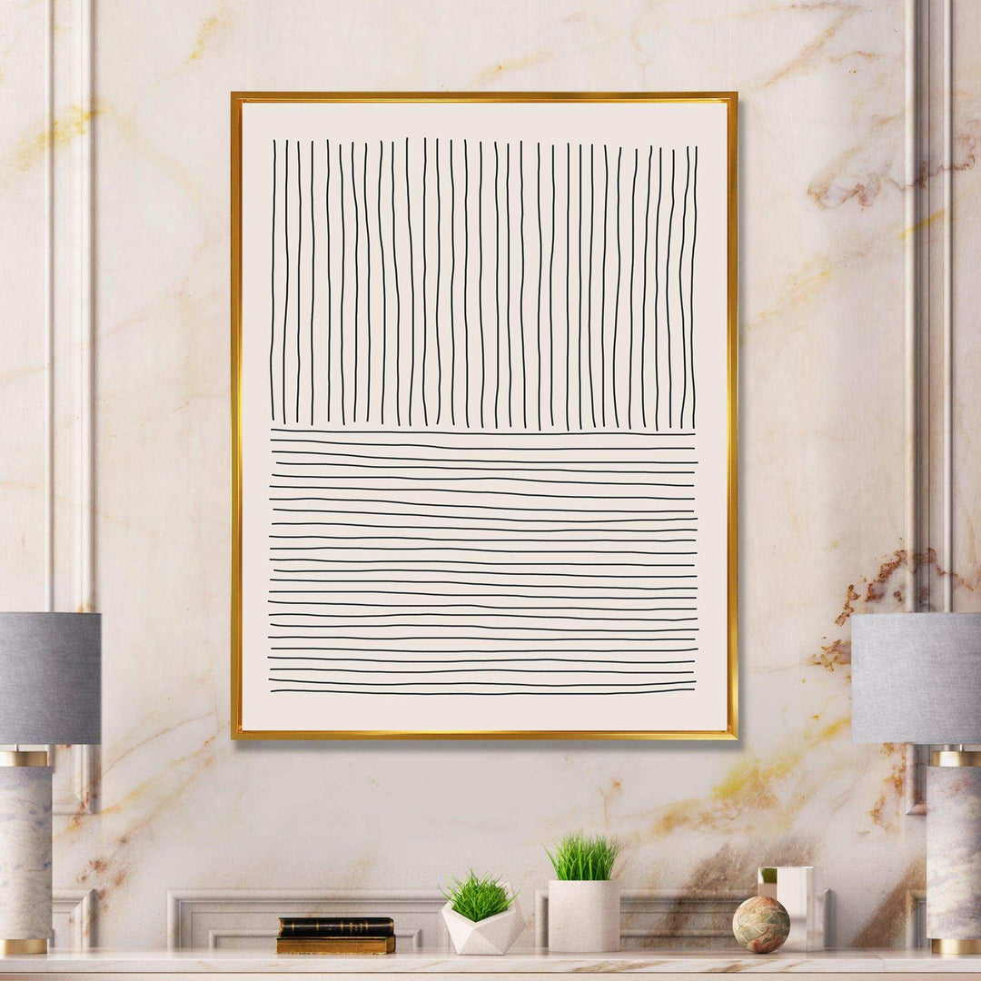 Minimal Geometric Lines III - Modern Bedroom Wall Art