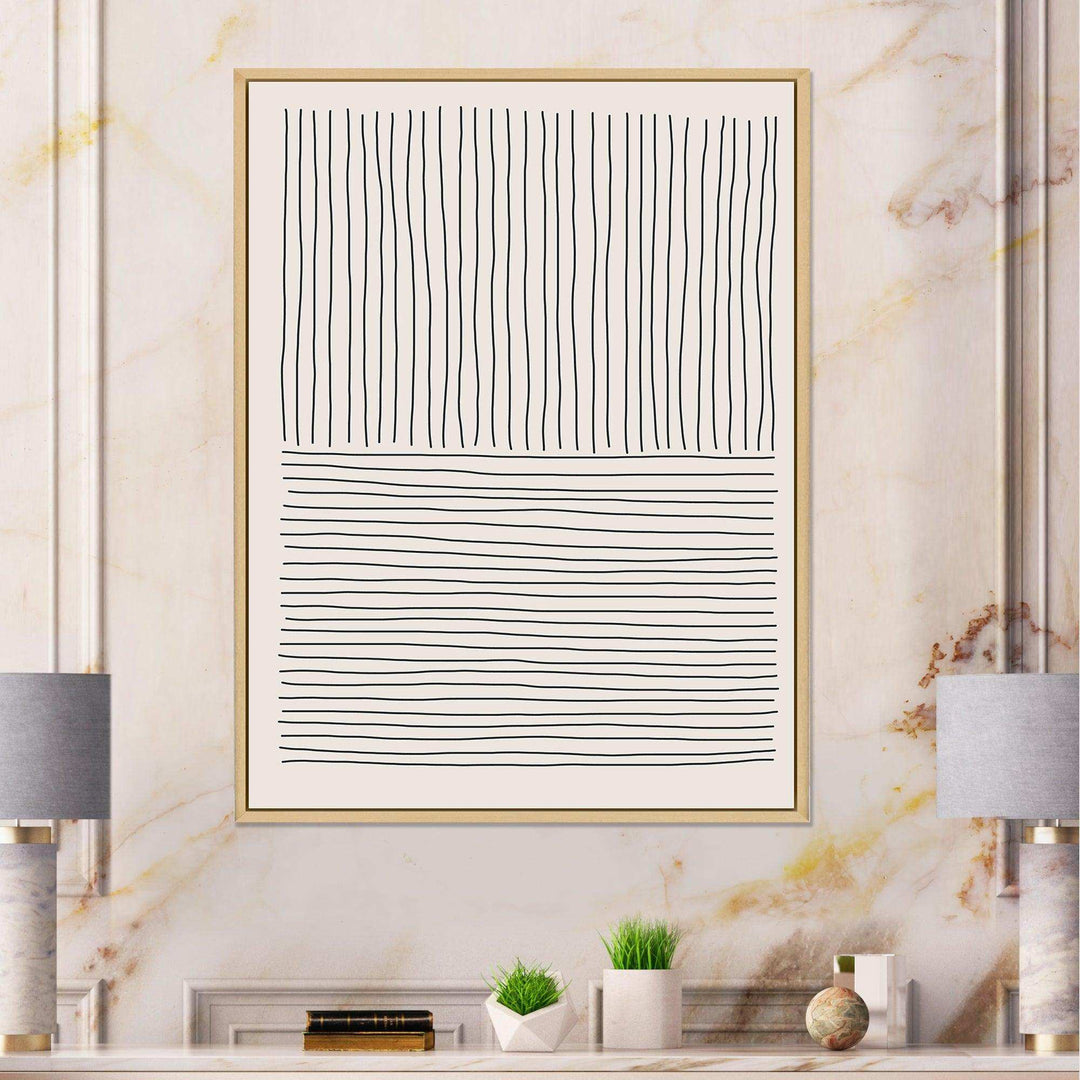Minimal Geometric Lines III - Modern Bedroom Wall Art
