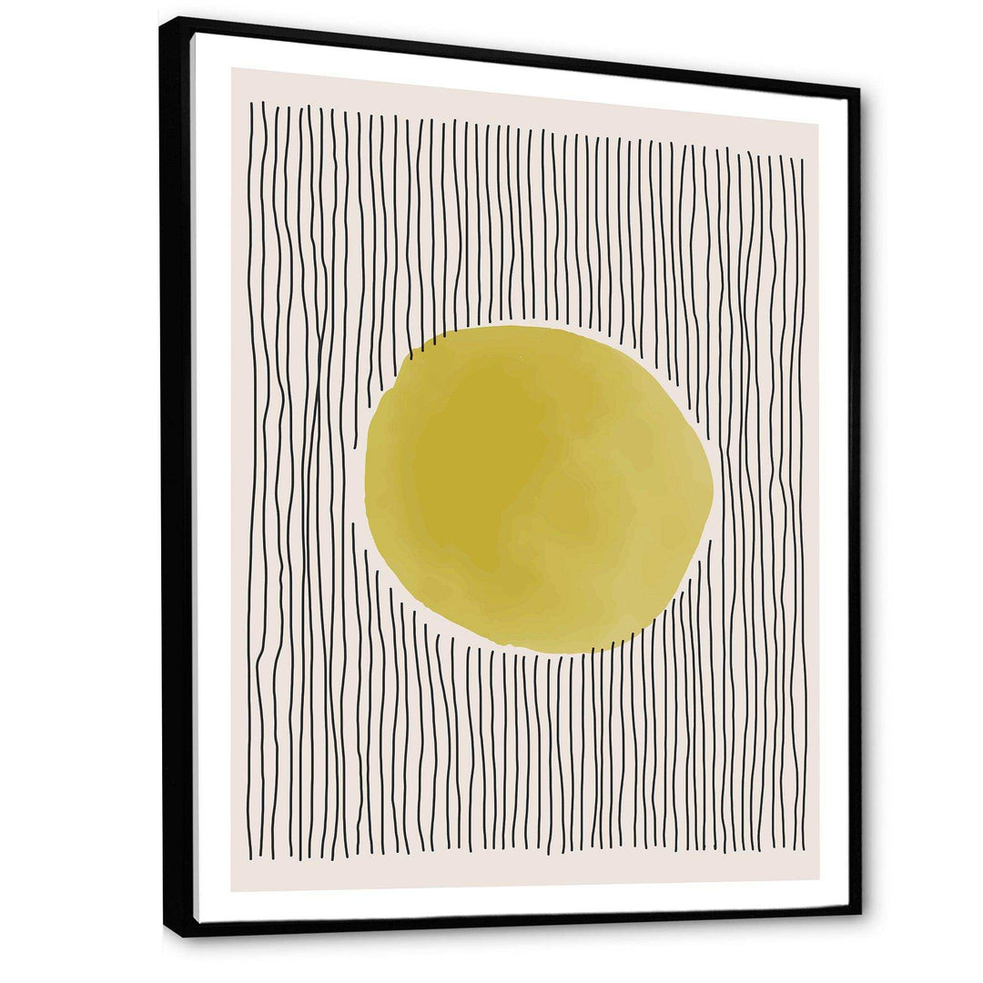 Minimal Geometric Lines And Circle I - Modern Canvas Wall Art