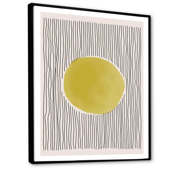 Minimal Geometric Lines And Circle I - Modern Canvas Wall Art