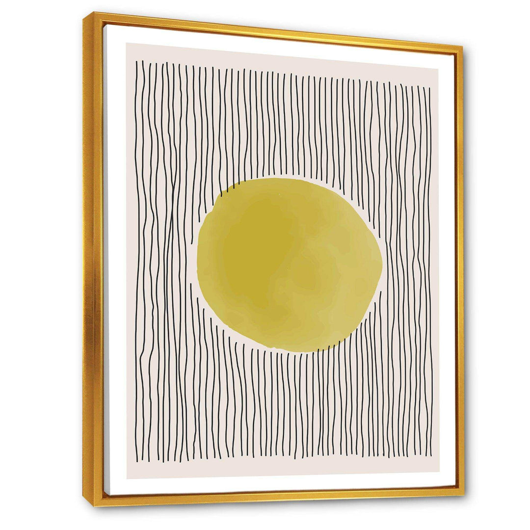 Minimal Geometric Lines And Circle I - Modern Canvas Wall Art