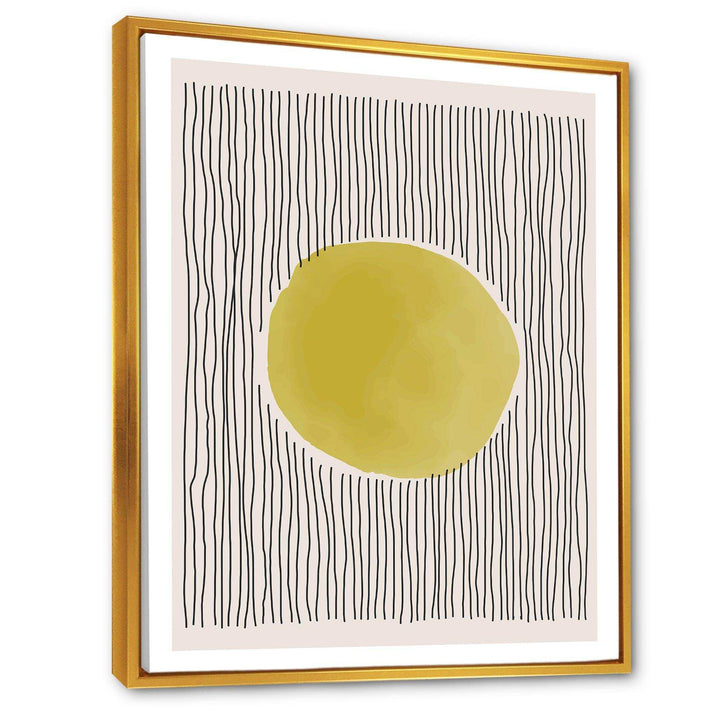 Minimal Geometric Lines And Circle I - Modern Canvas Wall Art