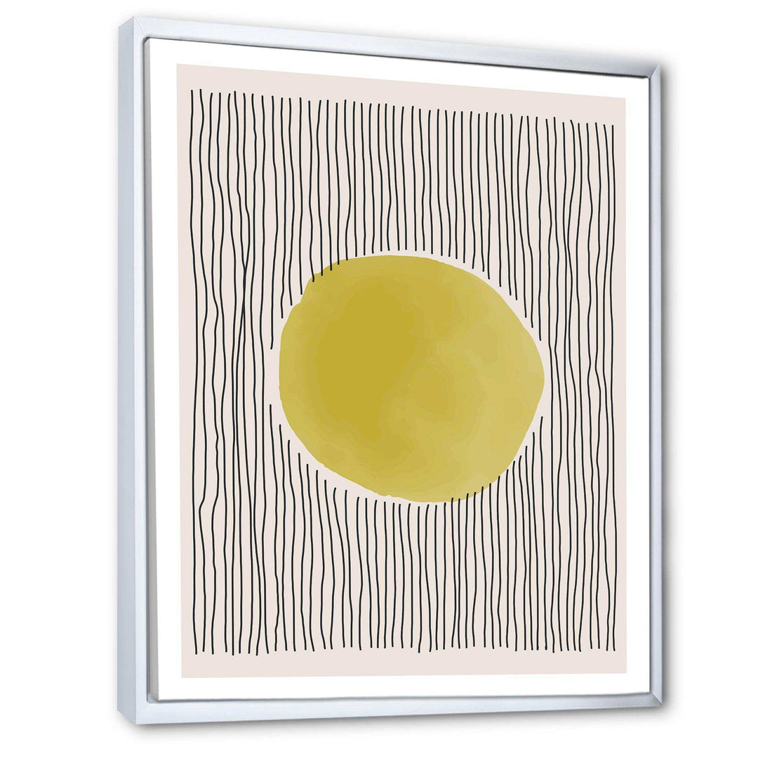 Minimal Geometric Lines And Circle I - Modern Canvas Wall Art