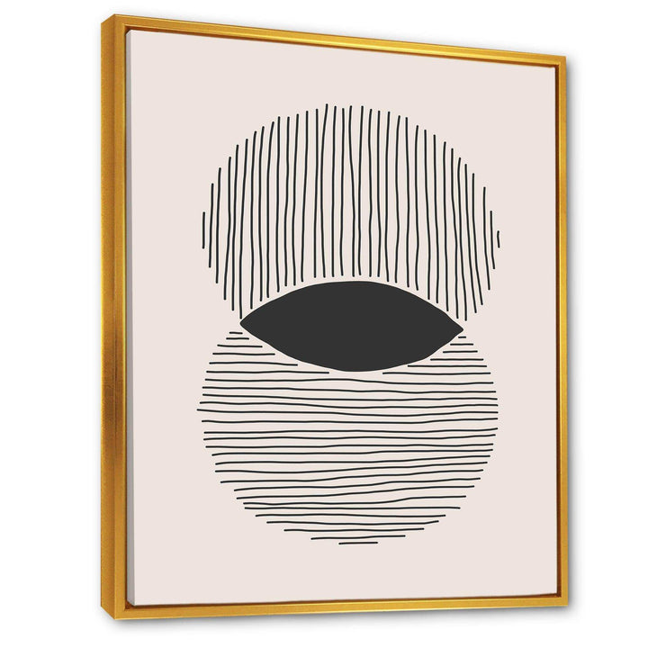 Minimal Geometric Lines And Circle II - Modern Canvas Wall Art