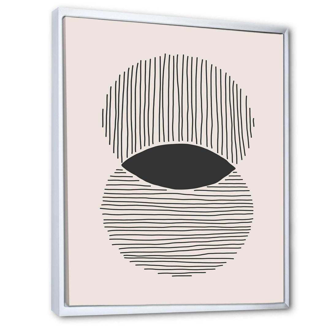 Minimal Geometric Lines And Circle II - Modern Canvas Wall Art