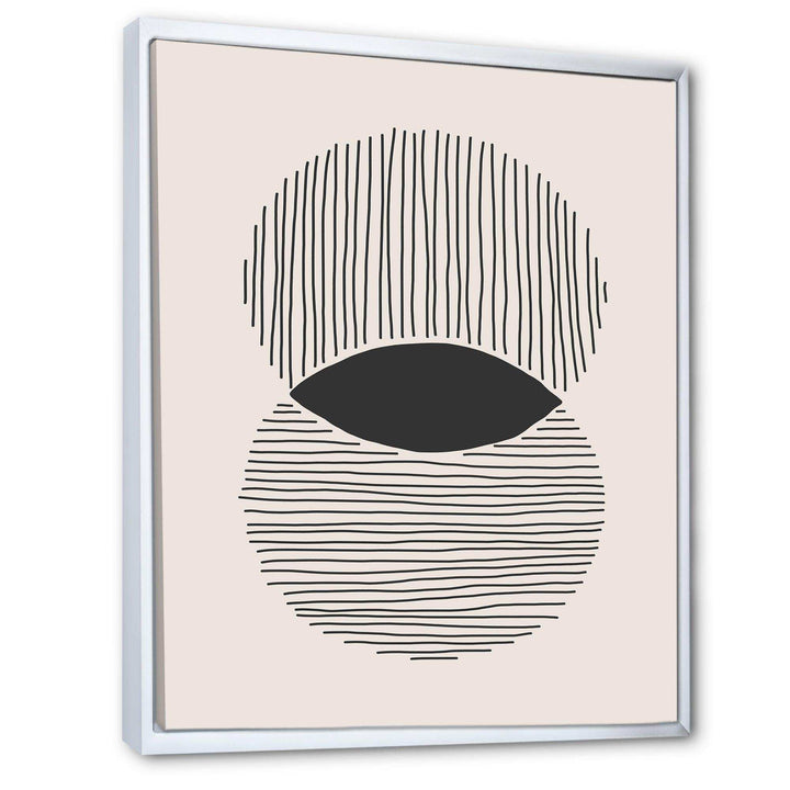Minimal Geometric Lines And Circle II - Modern Canvas Wall Art