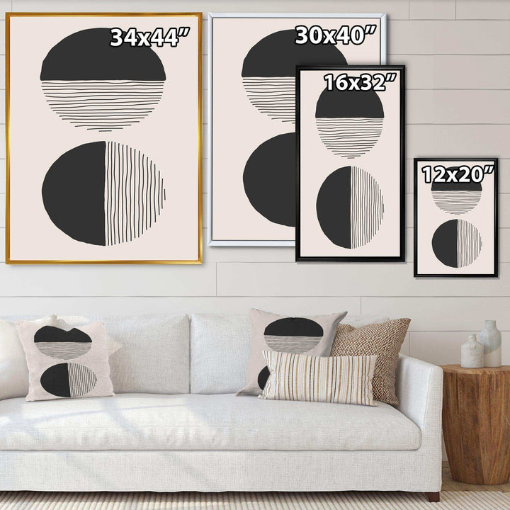 Minimal Geometric Lines And Circle IV - Modern Bedroom Wall Art