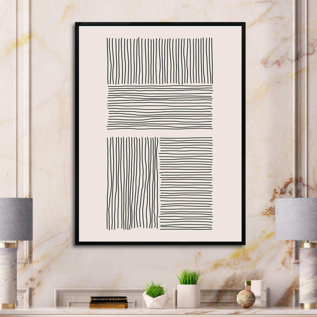 Minimal Geometric Lines And Squares IV - Modern Wall Art Prints