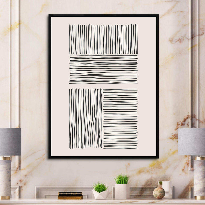 Minimal Geometric Lines And Squares IV - Modern Wall Art Prints