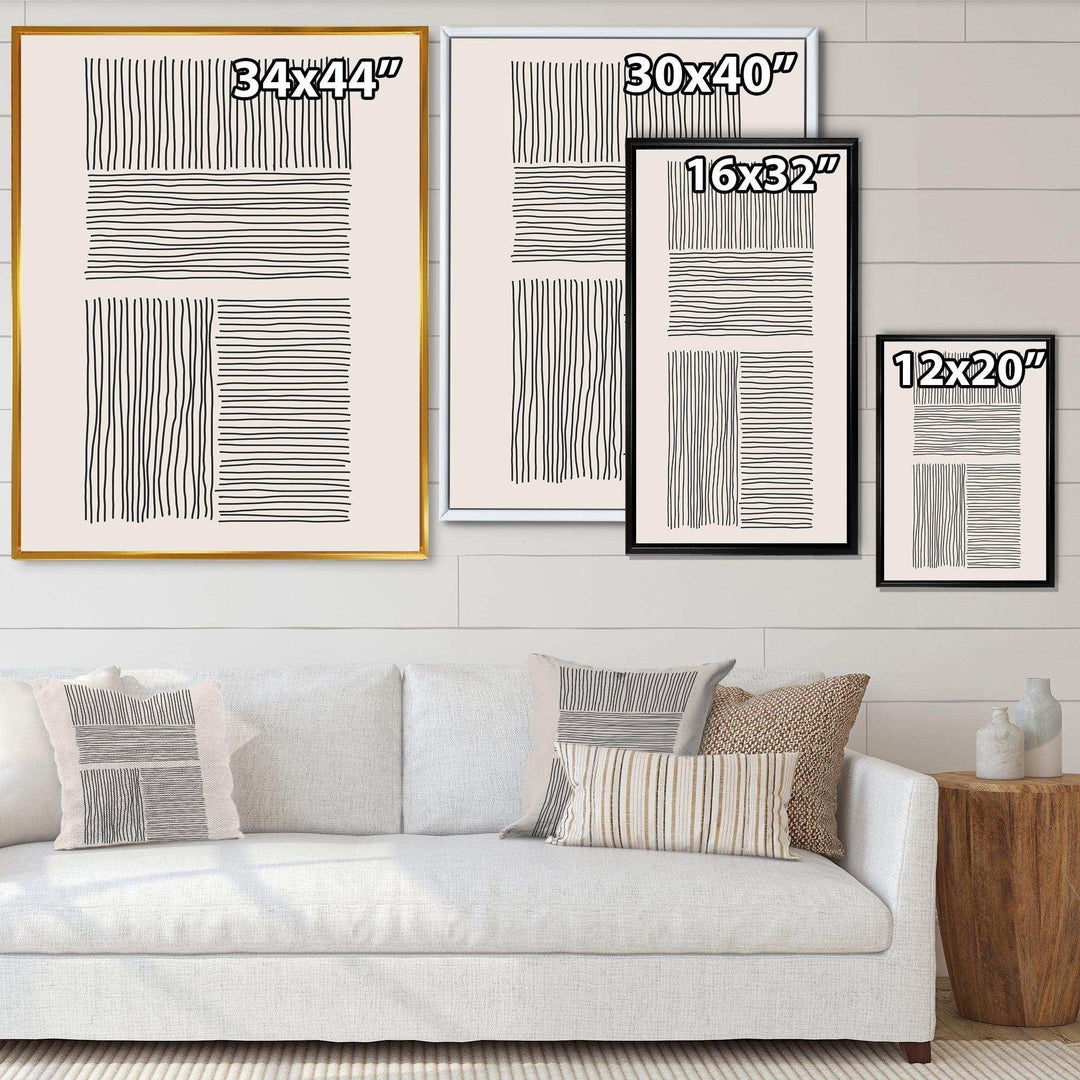 Minimal Geometric Lines And Squares IV - Modern Wall Art Prints
