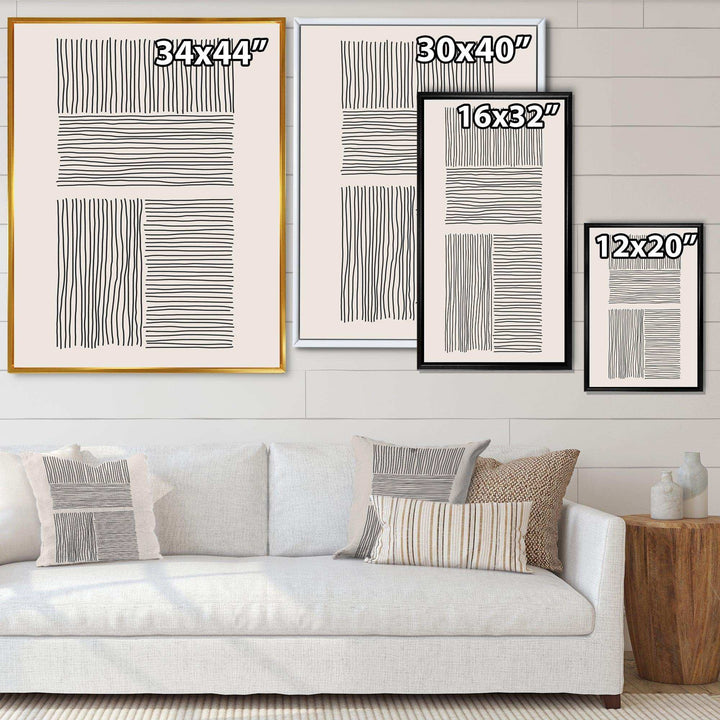 Minimal Geometric Lines And Squares IV - Modern Wall Art Prints
