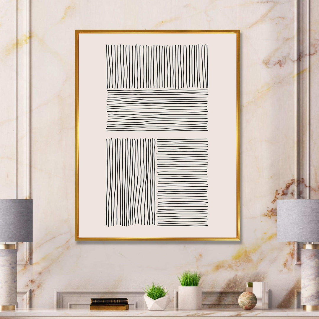 Minimal Geometric Lines And Squares IV - Modern Wall Art Prints