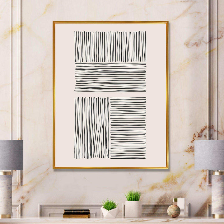 Minimal Geometric Lines And Squares IV - Modern Wall Art Prints
