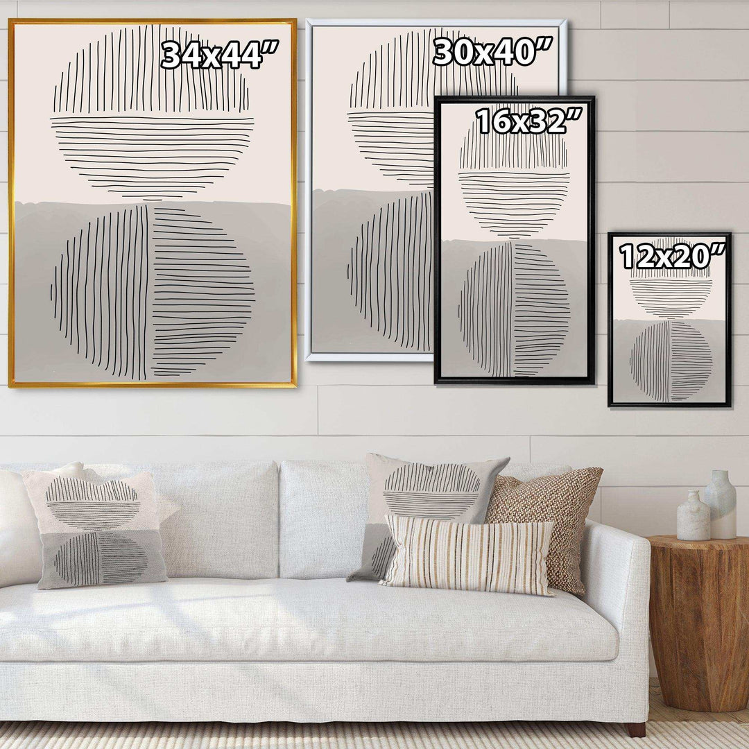 Minimal Geometric Lines And Circle VI - Modern Living Room Wall Decor