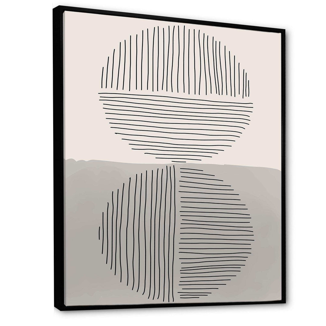 Minimal Geometric Lines And Circle VI - Modern Living Room Wall Decor