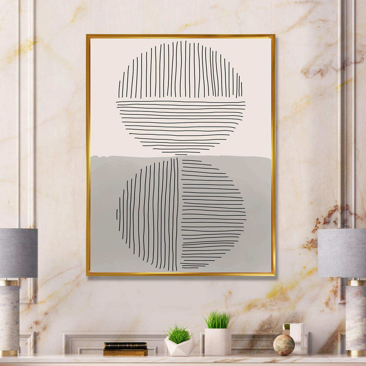 Minimal Geometric Lines And Circle VI - Modern Living Room Wall Decor