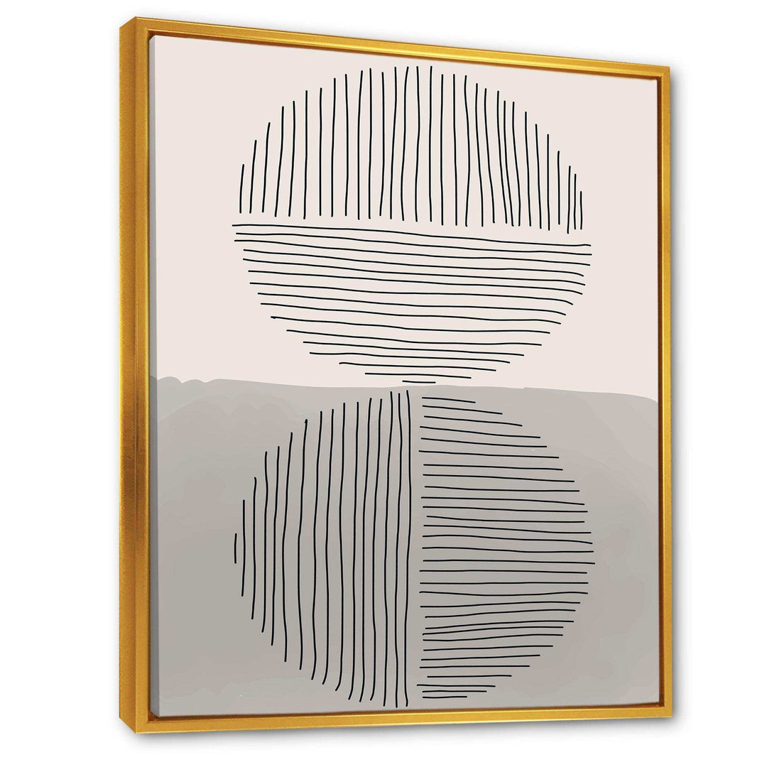 Minimal Geometric Lines And Circle VI - Modern Living Room Wall Decor