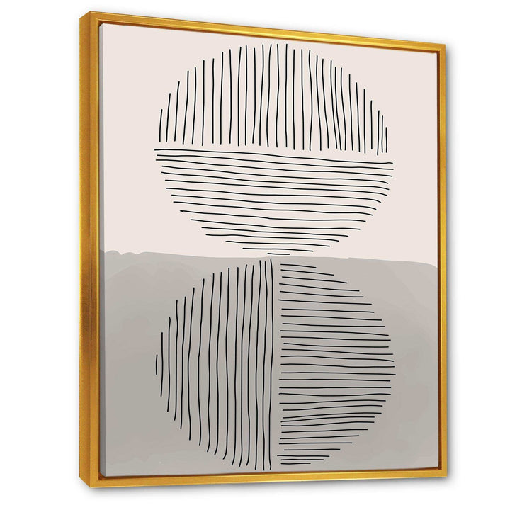 Minimal Geometric Lines And Circle VI - Modern Living Room Wall Decor