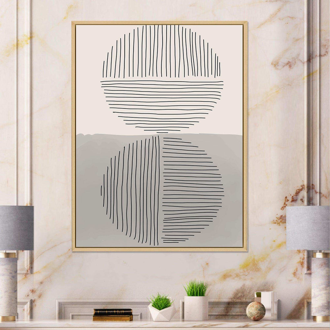 Minimal Geometric Lines And Circle VI - Modern Living Room Wall Decor