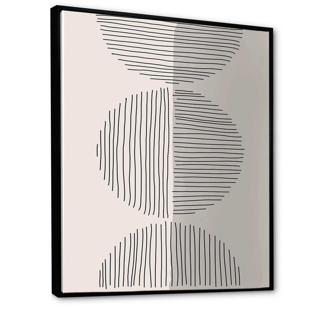 Minimal Geometric Lines And Circle VII - Modern Canvas Wall Art
