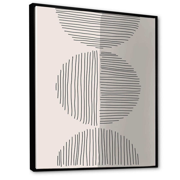 Minimal Geometric Lines And Circle VII - Modern Canvas Wall Art