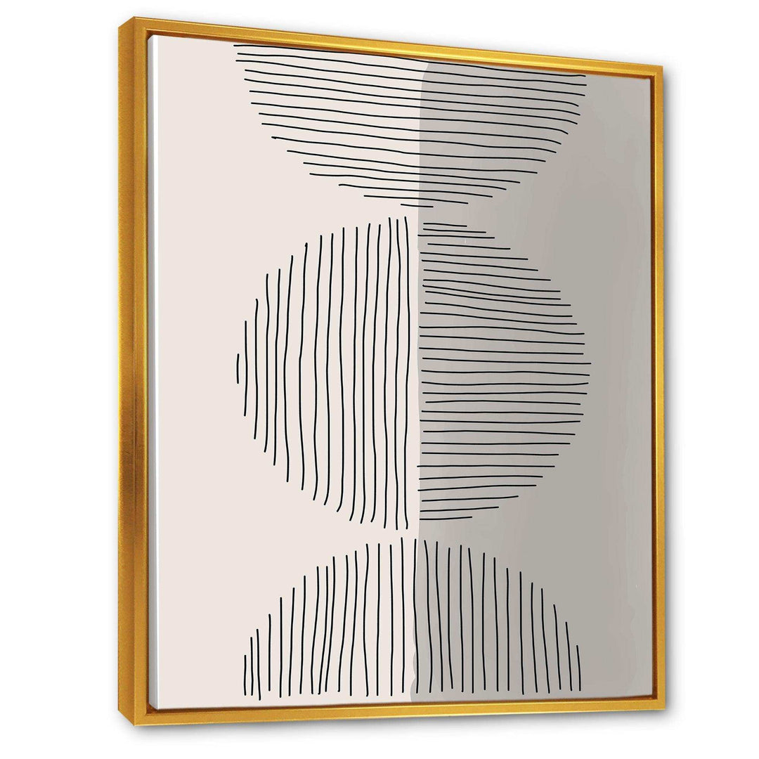 Minimal Geometric Lines And Circle VII - Modern Canvas Wall Art