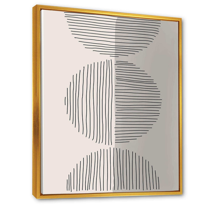 Minimal Geometric Lines And Circle VII - Modern Canvas Wall Art