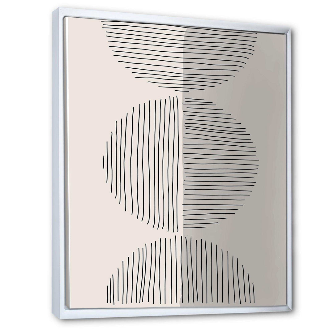 Minimal Geometric Lines And Circle VII - Modern Canvas Wall Art